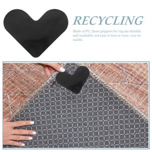 12개 카펫 그립 스티커 강력 고정 러그 코너 그립 세척 가능 하드우드 대리석 타일 고무 바닥재 러그용 그립