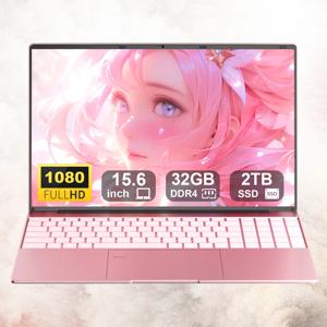 새로운 15.6인치 노트북 인텔 코어 i7-8650U 32GB 2TB 게이밍 PC 울트라 슬림 사무용 학습용 컴퓨터 PC 윈도우 11 프로 1920*1080 HD