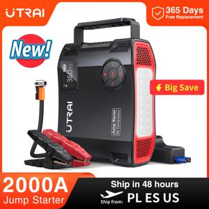 UTRAI 점프 스타터 파워 뱅크, 4 인 1 2000A, 16000mAh 150PSI 공기 압축기, 타이어 펌프, 휴대용 충전기, 자동차 부스터 시동 장치