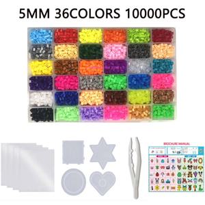 24/72 색상 상자 세트 하마 비즈 장난감 2.6/5mm perler 교육 어린이 3D 퍼즐 diy 장난감 퓨즈 비즈 pegboard 시트 다림질 종이