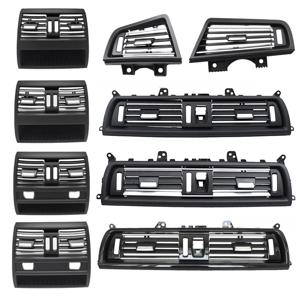 LHD RHD 전면 중앙 왼쪽 오른쪽 후면 AC 컨디셔너 크롬 에어 벤트 그릴 배출구 패널 BMW 5 시리즈 F10 F11 2010-2017