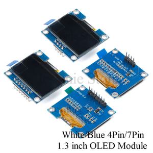 LCD LED 12864 디스플레이 화면, 1.3 인치 OLED 모듈, 화이트, 블루, 128x64 SPI/IIC I2C SSD1306 SH1106, 4 핀, 7 핀, 128x64 베어 보드, 1.3 인치