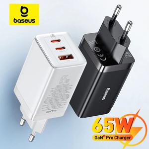 베이스어스 65W GaN 충전기 퀵 차지 타입 C PD QC 충전기 USB 충전기 휴대용 고속 충전기 노트북 아이폰 17 16 15 14 13 프로용