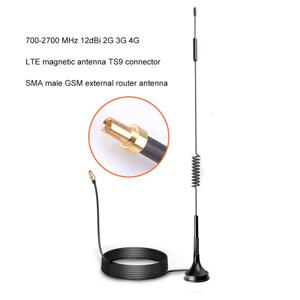 700-2700MHz 12dBi 2G 3G 4G LTE 자기 안테나 TS9 CRC9 SMA 수 커넥터 GSM 외부 라우터 안테나 1.5m