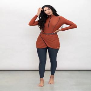 이슬람 겸손한 수영복 Hijab 수영복 여성 수영복 커버 업 Burkini Hijabs 여성용 이슬람 긴 소매 수영복 수영