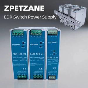 EDR-75W 단일 출력 산업용 AC-DC DIN 레일 스위칭 전원 공급 장치, 24V 소스, 12 볼트 변압기 어댑터, 120W, 150W
