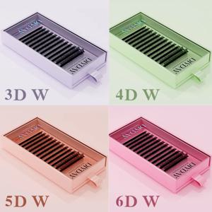 DIYDAY W 모양 속눈썹 확장 W 모양의 꽃 3d 4d 5d 6d 7d 8d 눈 속눈썹 자연 소프트 미리 만들어진 팬 속눈썹 확장