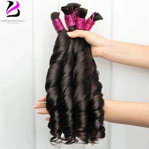 씨실 100% 없는 인모 벌크 익스텐션, 원시 베트남 티슈 인모 번들, 브레이딩 익스텐션