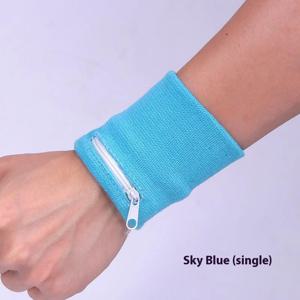 정통 농구 러닝 스포츠 닦아 폴리에스테르 면 지퍼 손목 보호대 땀 흡수 및 닦아 손목 보호대 제로 지갑