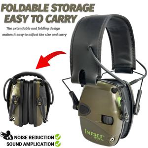 전술 사격 귀마개 전자 음향 증폭 야외 스포츠용 소음 방지 청력 보호 헤드셋
