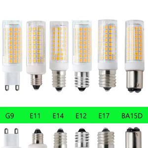 밝기 102 LED G4 G9 BA15D E11 E12 E14 E17 LED 조명 옥수수 전구 9W 교체 80W 할로겐 램프 AC 220V 110V 가정용