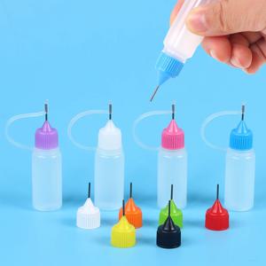 정밀 팁 애플리케이터 병 10ml 4 바늘 팁 짜기 병 및 아크릴 그림을위한 10 팁 DIY Quilling Paper Craft