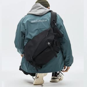 인과 나일론 어깨 남자 가방 일본 십대 학교 노트북 슬링 남자 가방 streetwear 여행 크로스 가방 메신저 가방 남성용