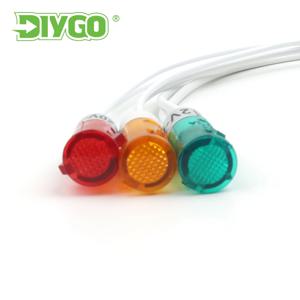 5PCS 10mm 신호 램프 패널 장착 네온 표시기 380 220V 12V/24VDC MDX-11A 와이어 안내 신호 램프 빨간색 녹색 노란색