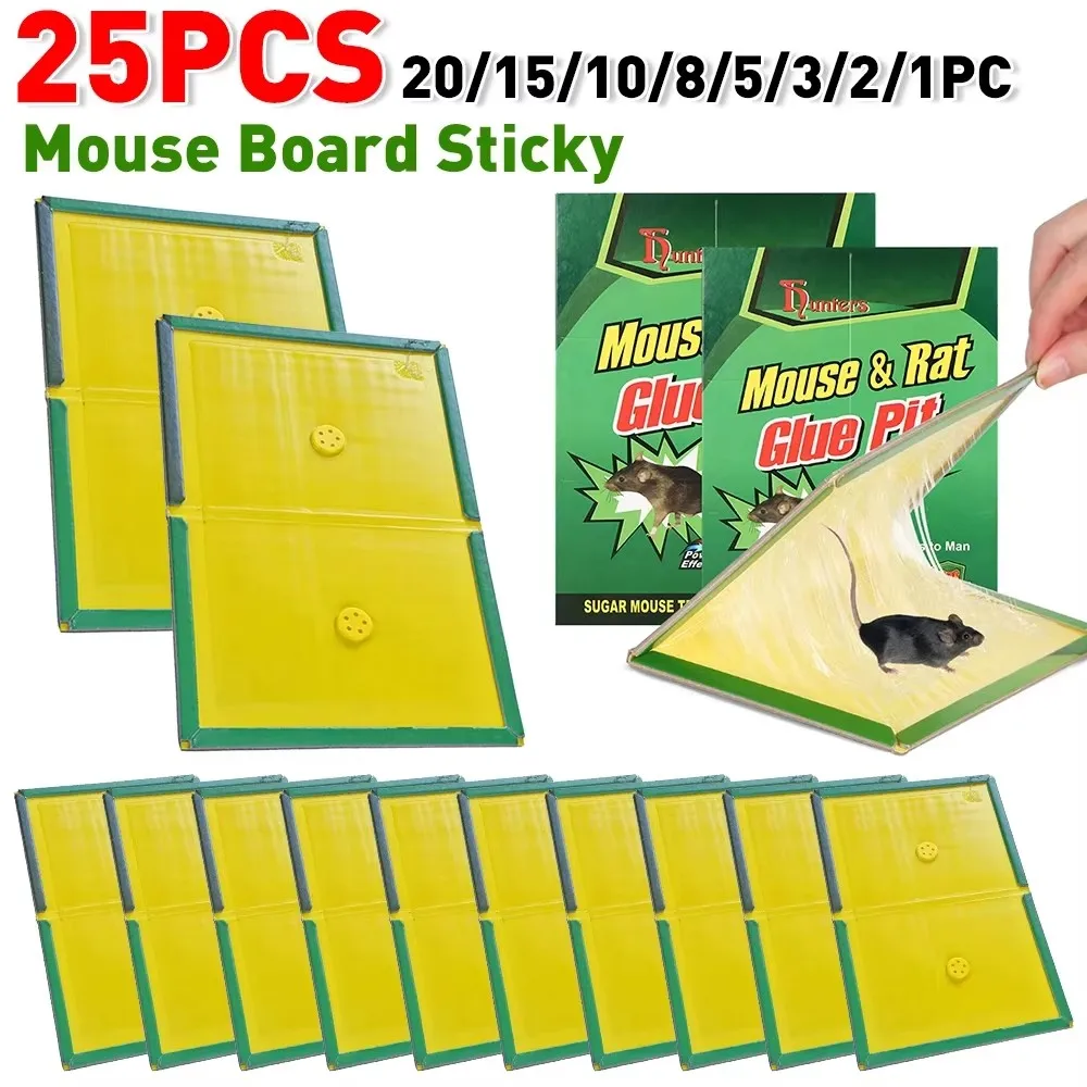 1-20pcs 마우스 보드 끈적 쥐 접착제 마우스 접착제 접착제 보드 마우스 포수 트랩 레스토랑 주방을위한 무독성 해충 방제
