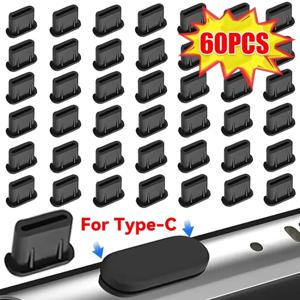 60-1PCS 실리콘 방진 유형-C 먼지 플러그 유형 C 충전 포트 먼지 플러그 범용 스토퍼 캡 휴대 전화 용 실리콘 커버