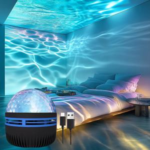 별이 빛나는 밤 하늘 프로젝터 LED 야간 조명 USB 플러그인 원격 제어 RGB 갤럭시 라이트 7 가지 모드 파티 룸 침실 바 장식