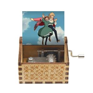 하울 성 뮤직 박스 애니메이션 테마 음악 메리 이동 라운드 생활 나무 손으로 크랭크 뮤직 박스 새해 생일 선물