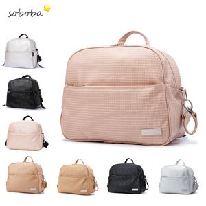 Soboba 세련된 어머니 기저귀 배낭 엄마 패션 기저귀 가방을위한 대용량 방수 환경 패브릭 기저귀 가방