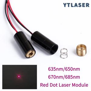 D8mm Focusable Locator 635nm 650nm 670nm 685nm 레드 도트 레이저 1mW 5mW 10mW 레이저 다이오드 모듈 산업용 등급 ACC 드라이버