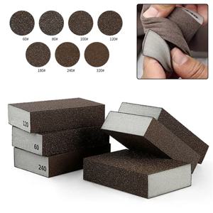 2pcs 스폰지 샌딩 블록 사포 스폰지 패드 60-320grit 금속 목재 가구 연마 연마 도구에 대 한 연 삭 패드