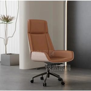 프리미엄 보스 의자 사무실 의자 원목 프레임 PU 가죽 팔걸이 조절 기능 틸트 잠금 기능 책상 의자