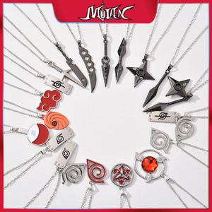 나루토 일본 애니메이션 주변기기 금속 공예 목걸이 소장품 패션 주얼리 남자 친구를위한 크리 에이 티브 생일 선물 소년 장난감