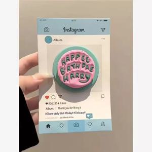 귀여운 영문자 핑크 마그네틱 홀더 그립 톡 폰 스탠드 아이폰 17 및 패드 맥세이프 스마트 톡 브래킷용