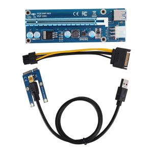 우수한 미니 PCIE 16X 어댑터, PCIE-PCI Express16x 확장기, 4개의 고체 커패시터 및 6핀 인터페이스 포함, 비디오 카드 마이닝용