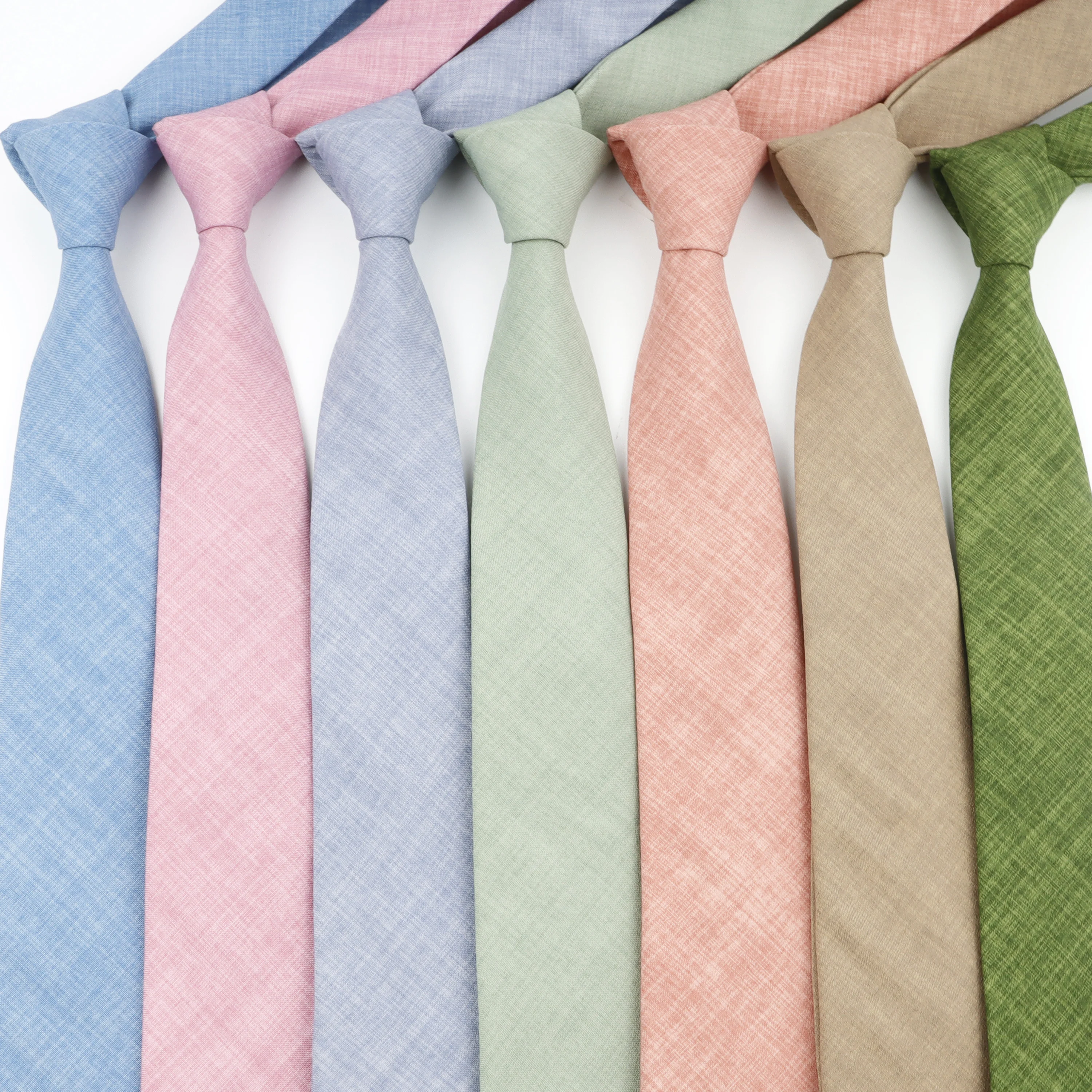 부드러운 면 솔리드 컬러 수제 남성 넥타이 세이지 그린 핑크 오렌지 스키니 넥타이 웨딩 파티 셔츠 정장 크라바트 액세서리