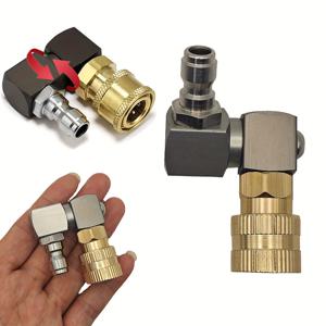 360 °   회전식 고압 세척기 건 제트 노즐, 자동차 청소용 1/4인치 퀵 커넥트 어댑터 - 누수 방지, 물 절약