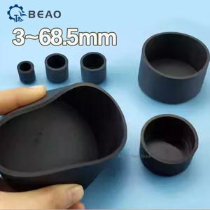 검정색 실리콘 보호 슬리브 원형 강철 파이프 고온 저항 고무 충격 방지 및 방진 캡