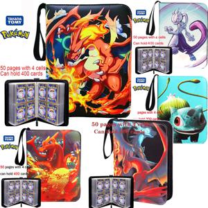 # 새로운 포켓몬 카드 앨범 PU 지퍼 사진 앨범 컬렉션 북 애니메이션 피규어 앨범 취미 파일 어린이 장난감 선물 재고 있음