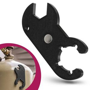 1개 가스통 렌치 2in1 자석 가스 렌치 RV 야외 캠핑 그릴 액세서리 카라반 모터홈용 블랙