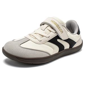 HOBIBEAR 남아 여아 맨발 신발 와이드 토 제로 드롭 스니커즈 레트로 경량 후크 루프 미니멀리스트 신발 큰 아이들을 위한