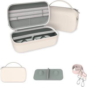 착용형 유축기용 휴대 가방, 핸즈프리 유축기용, 조절 가능한 크로스바디 스트랩이 있는 하드 쉘 케이스