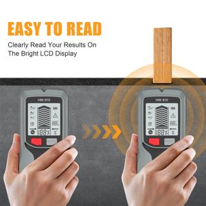 6 in 1 스터드 탐지기 고정밀 전기 벽 스캐너 센서 목재 자석 금속 AC 전선 탐지기