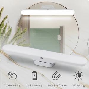 LED 메이크업 거울 조명 자석 걸이형 USB 충전식 책상 램프 독서등 조광 가능 캐비닛 옷장 기숙사 야간등