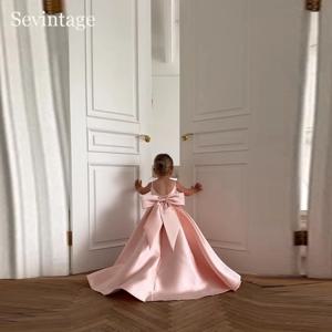 세빈티지 귀여운 핑크 아기 꽃무늬 드레스 리본 백 생일 파티 드레스 웨딩 드레스 어린이용 ropa de niña 2026 맞춤 제작