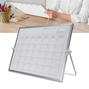 캘린더 화이트보드 드라이 지우기 캘린더 30x40cm 양면 자석 데스크탑 화이트보드 캘린더 월간 플래너 스탠드 포함