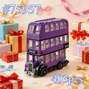크레이지 트래블 버스 모델 75957 빌딩 블록 세트 크리스마스 선물에 적합 레고 파티클과 호환 가능, 403개.