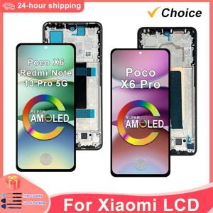 샤오미 포코 X6 LCD 노트 13 프로 5G 디스플레이 터치 스크린 디지타이저 교체용 AMOLED, 샤오미 포코 X6 프로 디스플레이 2311DRK48G용