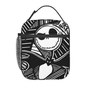 크리스마스 전의 악몽 재사용 가능한 도시락 여성용 방수 잭 스켈링턴 해골 보온 쿨러 식품 절연 도시락 가방