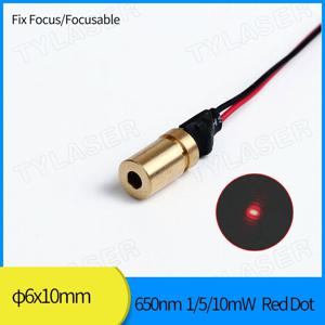 D6x10mm 650nm 레드 닷 레이저 1mw 5mw 10mw 50mw 레이저 모듈 석재 목공 절단 정렬을 위한 산업용 등급 APC 드라이버