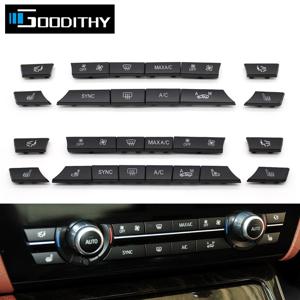 자동차 인테리어 액세서리 AC 히터 버튼 12/14pcs 키 캡 수리 키트 스위치 커버 BMW 5 6 7 시리즈 F01 F02 F06 F07 F10 F11