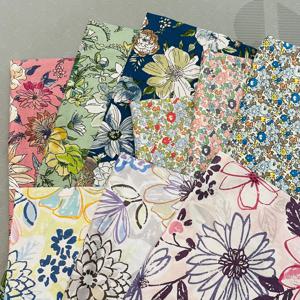 밀도 포플린 카네이션 꽃 40S Tissun 리버티 코튼 원단 어린이를위한 아기 봉제 천 드레스 스커트 DIY 수제 접합