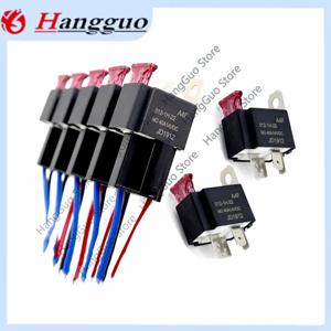 자동차 퓨즈 릴레이 자동차 릴레이 회로 제어, 자동 릴레이 와이어링 하네스, 40A, 12V, 24V, JD1912, JD2912, 4 핀, 5 핀 구리 터미널, 5 개