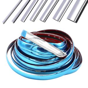 외관 자동차 크롬 바디 스트립 범퍼 자동 도어 프로텍터 몰딩 스타일링 트림 자동차 램프 스티커 창 트림 자동차 외관 트림