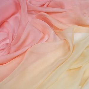 1m 여러 가지 빛깔의 그라디언트 쉬폰 원단 음영 처리 된 색상 Tulle 수제 DIY 창 스크리닝 드레스 무대 배열 재봉 재료