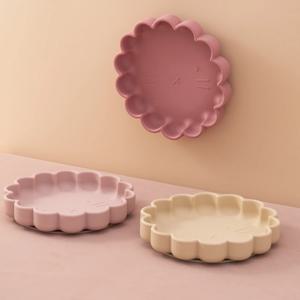 Mamaplan 실리콘 아기 먹이 접시 어린이 식사 접시 만화 요리 방수 빨 유아 피드 흡입 접시 아기 물건